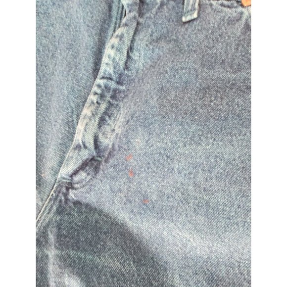 VTG Wrangler Made In USA Blue Green Hand Dyed Straight Leg Jeans Size 36 X 32 - Picture 9 of 11